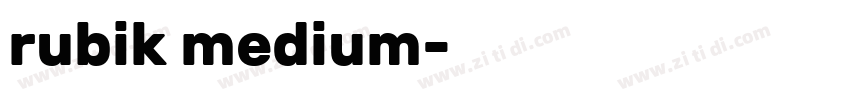 rubik medium字体转换